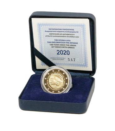 2 Euro BE Grecia 2020 - Unión de Tracia € 119,98