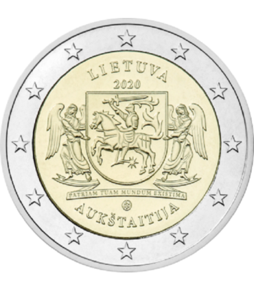 2 Euro Lituania 2020 - Región de Aukstaitija 4,39