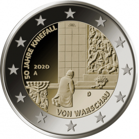 2 euro Allemagne 2020 - 50 ans de la Génuflexion de Willy Brandt