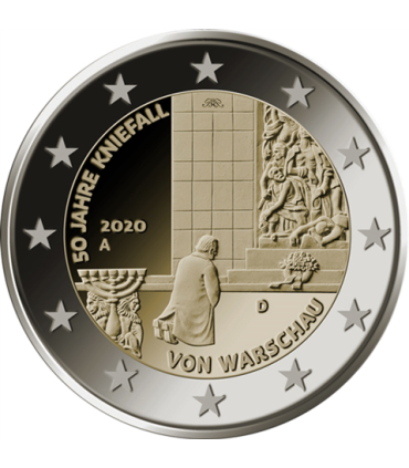 5 x 2 euro Duitsland 2020 - 50 jaar knieval van Willy Brandt €19,95