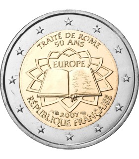 2 euros França 2007 Tratado de Roma 7,89 euros