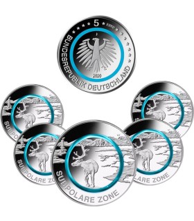 Paquete de 5 x 5 Euro Alemania 2020 - Zona Subpolar €42.90