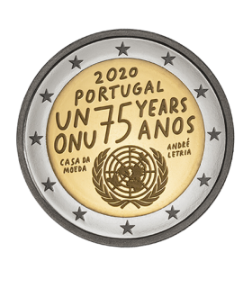 2 Euro Portugal 2020 - 75 años de la ONU € 4,69