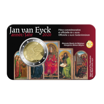 Coincard Francaise 2 Euro Belgique 2020 - Jan van Eyck