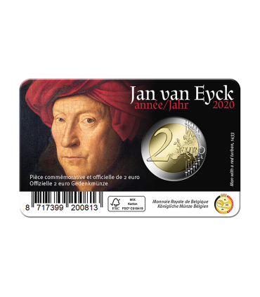 Tarjeta Postal Flamenca 2 Euro Bélgica 2020 - Jan van Eyck € 12.95