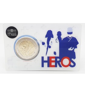 Coincard 2 Euro France 2020 - Heros version of Medical Research  12,75 €