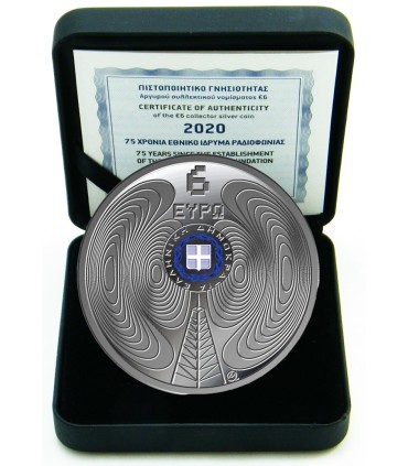 6 Euro Griekenland 2020 - 75 jaar nationale radio €74,99