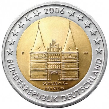 2 Euro Allemagne 2006 - Schleswig-Holstein. - Pièce de 2 euro allemagne 2006 sur le lander (état allemand) Schleswig-Holstein.T