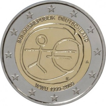 2 Euro Allemagne 2009 - EMU - 2 euro commémorative sur le thème du 10 e anniversaire monétaire EMU dessin commun à tous les pays