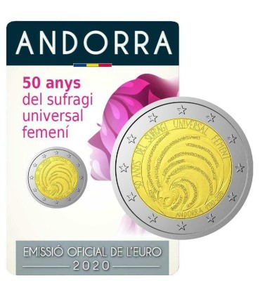 2 Euro Andorra 2020 - 50 Jahre allgemeines Wahlrecht für Frauen  42,95 €