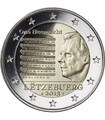 2 Euro Hino Nacional do Luxemburgo 2013 €5,20