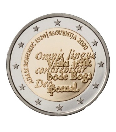prova fina de 2 euros BE Eslovênia 2020 - 500º aniversário do nascimento de Adam Bohorič € 39,95