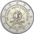 2 euro commémorative MALTE 2014 Police - 2 € commémorative Malte 2014Thème : 200ème anniversaire de la création des Forces