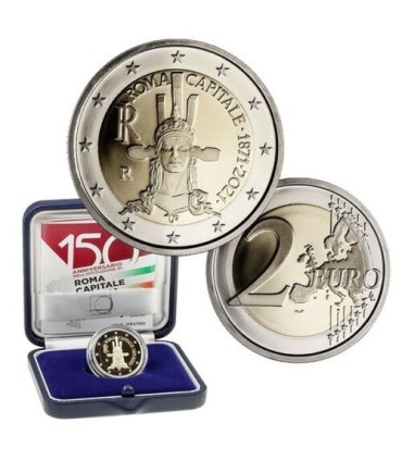 2 Euro BE Italien 2021-150 Jahre der Proklamation Roms als italienische Hauptstadt  33,95 €