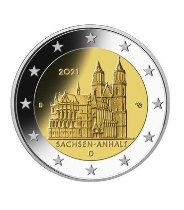 5 x 2 euro Alemania 2021 Universal Brilliant BU - Catedral de Magdeburgo € 26.99