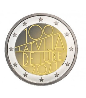 2 Euro BU Letónia 2021 - 100 anos de Jure 44,95