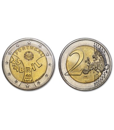 2 euros PORTUGAL 2014 Revolución de los claveles 5,19 euros