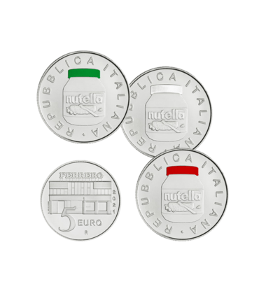 3 x 5 euros Itália 2021 - Nutella 159,00