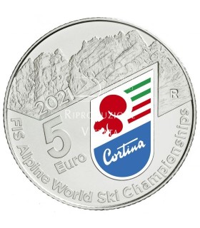 5 euro Italië 2021 Wereldkampioenschappen Alpineskiën €46,90
