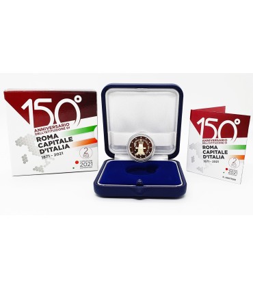 2 Euro BE Italien 2021-150 Jahre der Proklamation Roms als italienische Hauptstadt  33,95 €