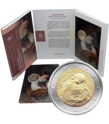 2 Euro San Marino 2021 - 450 anos do nascimento de Caravaggio 76,99