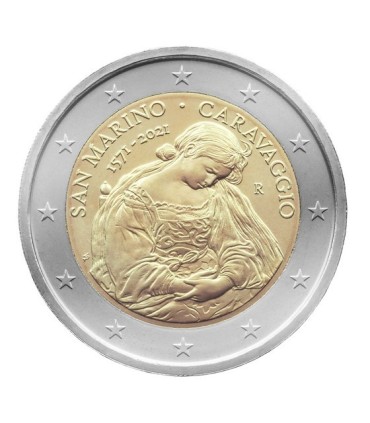2 Euro San Marino 2021 - 450 años del nacimiento de Caravaggio €76.99