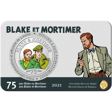 5 euro Belgique 2021 - 75 ans de Blake et Mortimer version Couleur