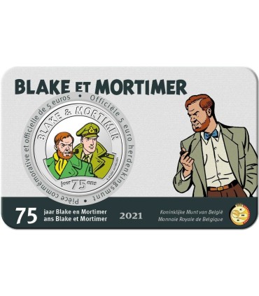 5 euros Bélgica 2021 - 75 anos de Blake e Mortimer versão a cores 19,95