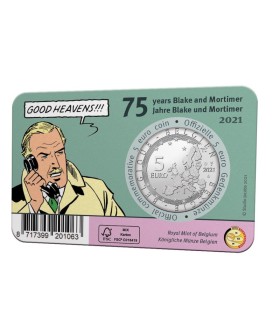 5 euros Bélgica 2021 - 75 anos de Blake e Mortimer 16,95