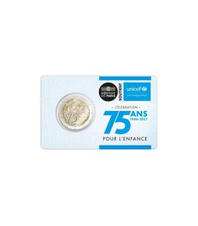Tarjeta 2 Euros Francia 2021 - Unicef 14,99 euros