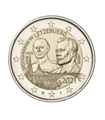 2 Euro Luxemburgo 2021 - 100.º aniversário do Grão-Duque Jean 9,97