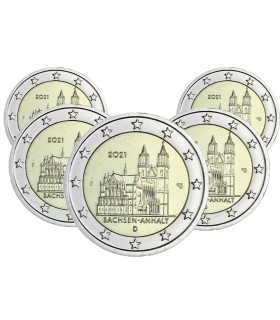 5 x 2 euro Duitsland 2021 - Dom Magdeburg €18,45