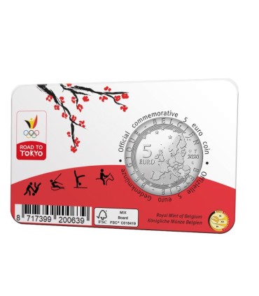 5 euro Belgium 2021 - Team Belgium - Tokyo Olympic Games color version  19,95 €