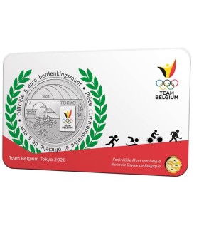 5 euros Bélgica 2021 - Equipa Bélgica - Jogos Olímpicos de Tóquio versão a cores 19,95 euros