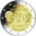 2 Euro ALLEMAGNE 2013 Traité Elysée - Dans le cadre de la célébration du cinquantenaire de la signature du Traité de l'Elysée, u