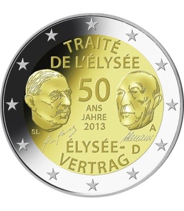 2 euros ALEMANIA 2013 Tratado del Elíseo 5,25 euros