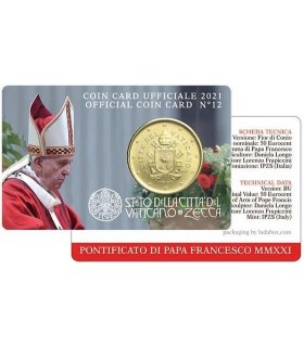 Tarjeta de 50 céntimos Vaticano 2021 7,95 euros