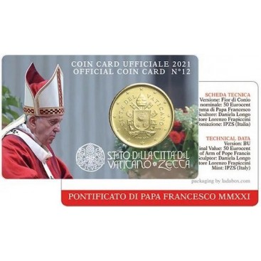 Coincard 50 cents Vatican 2021