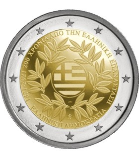 2 Euro Grécia 2021 - Bicentenário da Revolução Grega 3,89