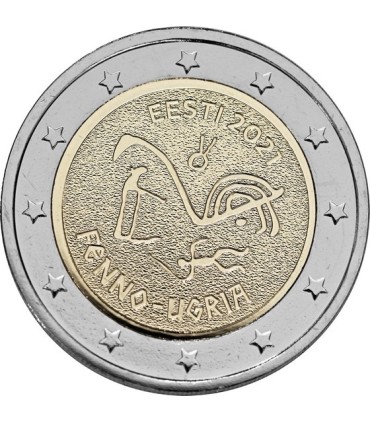 Coincard 2 Euro Estónia 2021 - Povos fino-úgricos € 24,96