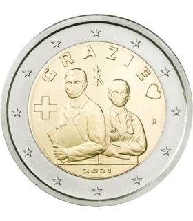 2 euros Itália 2021 - Obrigado aos profissionais de saúde 3,95 euros