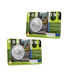 5 euro hologram België 2021 - Europees Jaar van de Trein €15,45