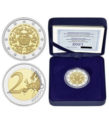 2 Euro Proof Grecia 2021 - Bicentenario de la Revolución Griega € 34.95