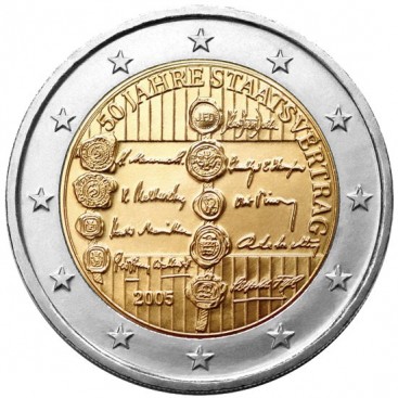 2 Euro AUTRICHE 2005 Traité Autrichien - L’Autriche dans le cadre du 50e anniversaire du Traité d’État autrichien (50 Jahre Staa