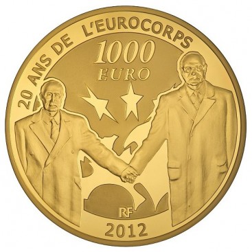 1000 Euro Europa 2012 - Description :   Débutée en 1998, la série « Europa » met cette année l’amitié franco-allemande à l’honne