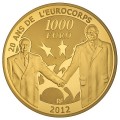 1000 Euro Europa 2012 - Description :   Débutée en 1998, la série « Europa » met cette année l’amitié franco-allemande à l’honne