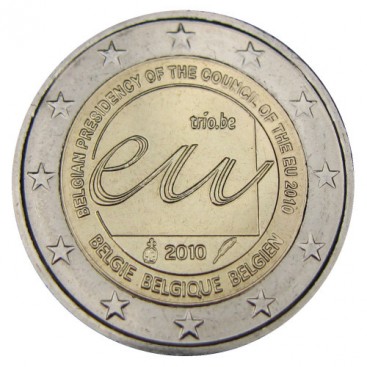 2 Euro BELGIQUE 2010 Presidence UE - La Belgique, à l'occasion de la présidence belge du Conseil de l’Union européenne en 2010. 