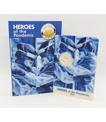 2 Euro Malta 2021 Coincard - Héroes de la Pandemia €84.95