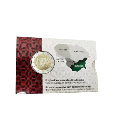Tarjeta de 2 euros Lituania 2021 - Dzūkija €35.95