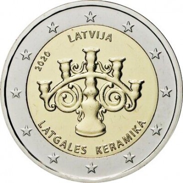 2 Euro BU Lettonie 2020 - Céramique de Latgale